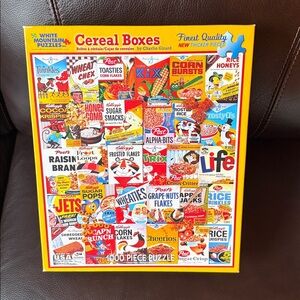 White mountain Cereal Boxes Puzzle. 1000 pieces.  Very good condition